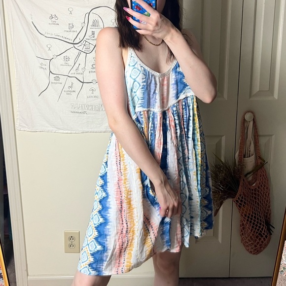 Anthropologie RAGA Flamingo Beach Tie Dye Short Dress Small - Picture 3 of 9